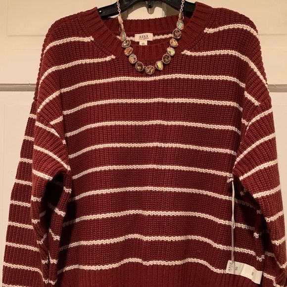 Ana Toffee Striped Sweater Sz XXL - Picture 5 of 12